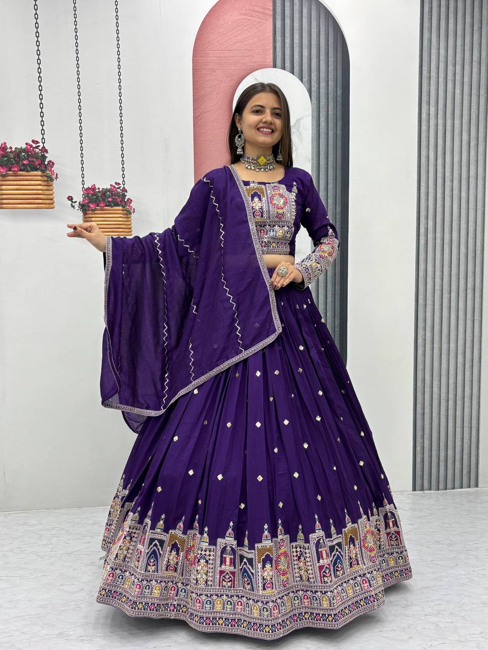 Aisha Pure Vichitra lehenga choli set