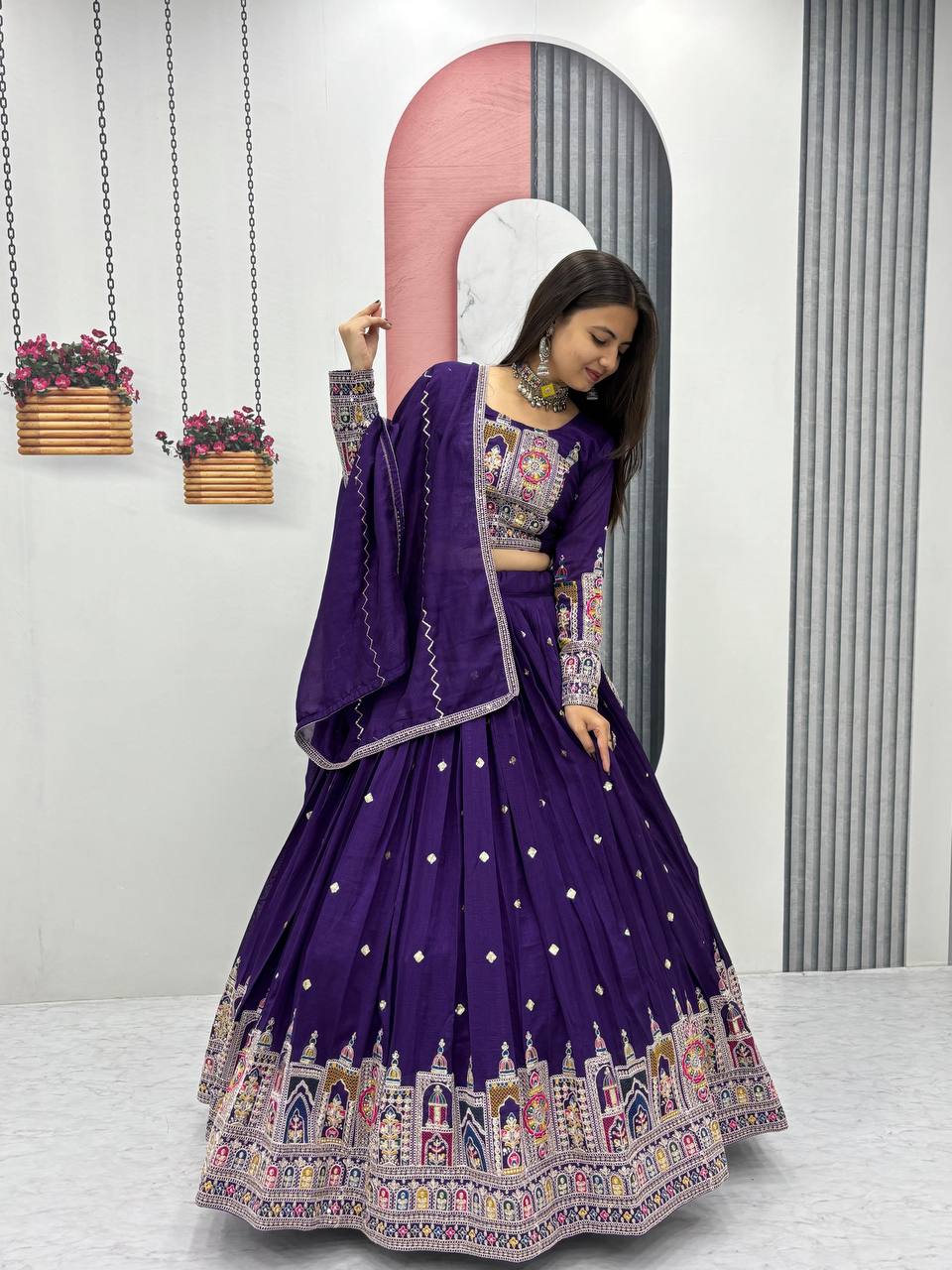 Aisha Pure Vichitra lehenga choli set