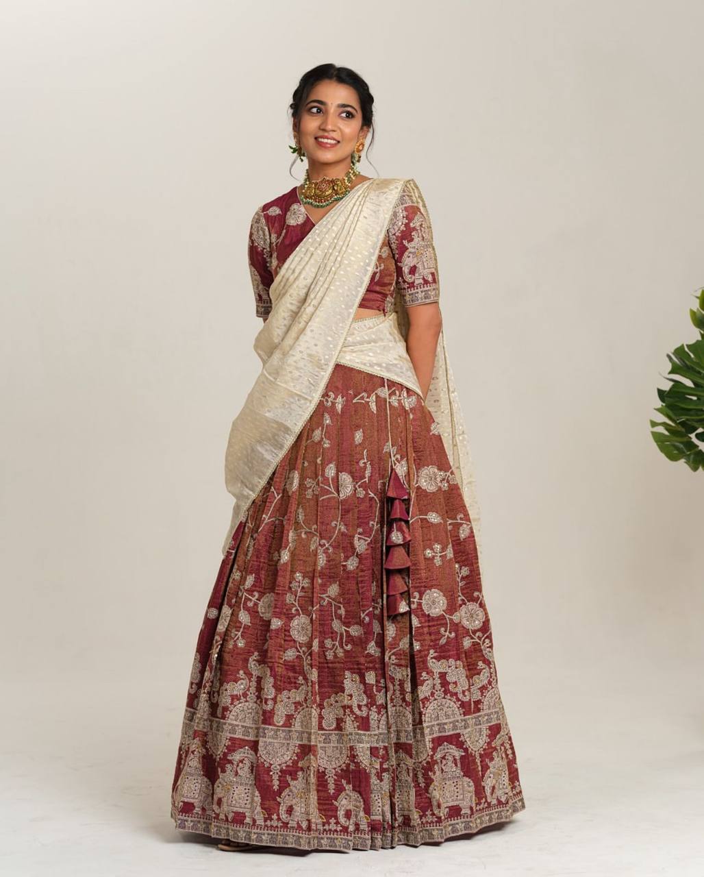 Devika Drape New Designers Kalamkari Lehenga Choli