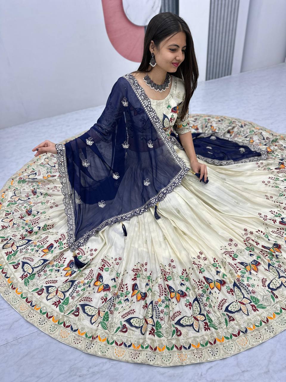 Butterfly Bliss Ensemble Tissue Silk Lehenga Choli