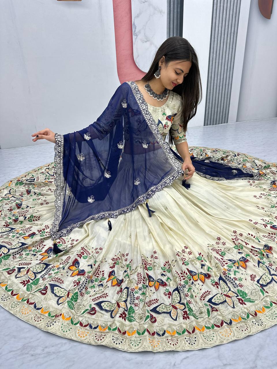 Butterfly Bliss Ensemble Tissue Silk Lehenga Choli