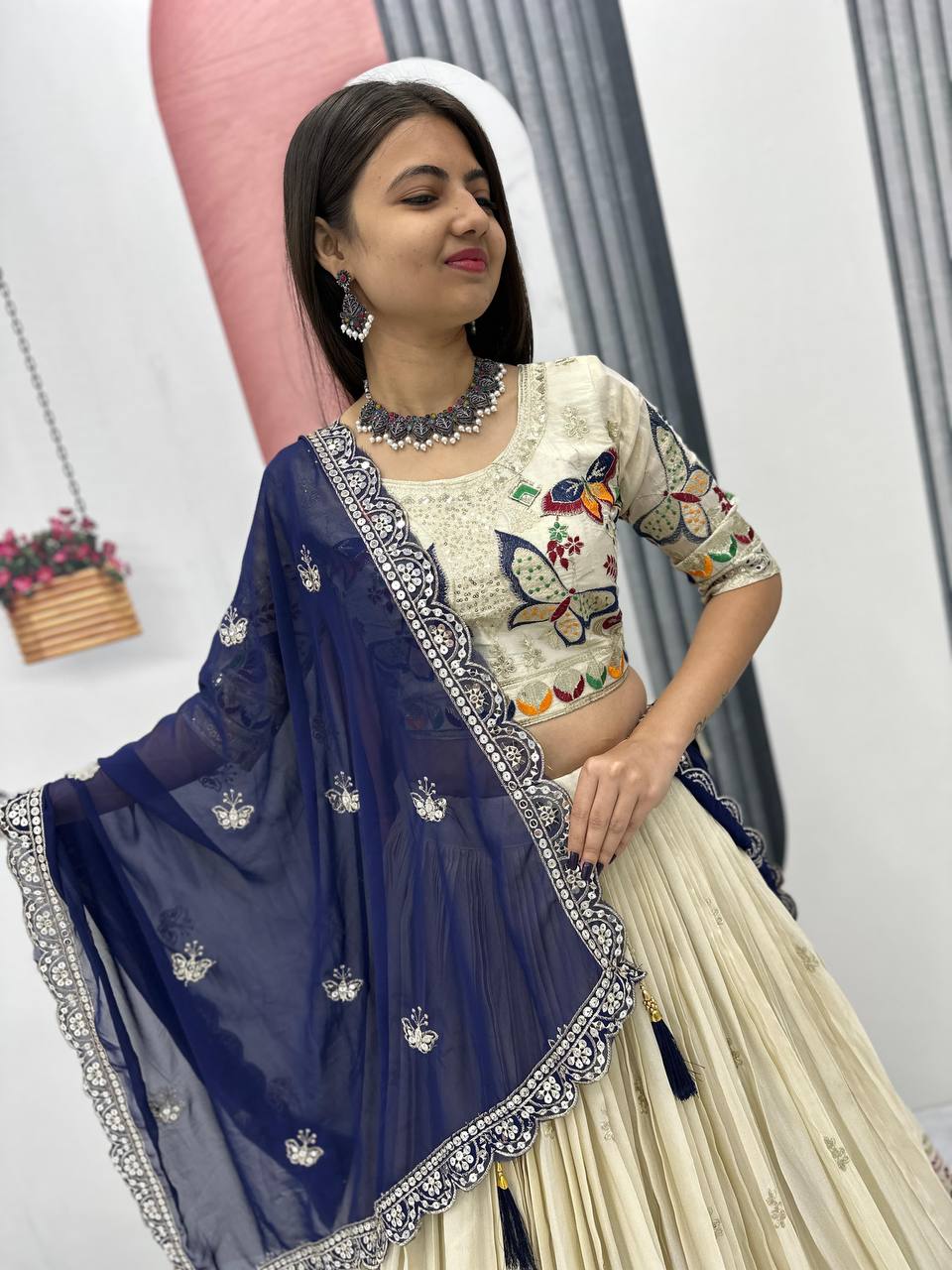 Butterfly Bliss Ensemble Tissue Silk Lehenga Choli