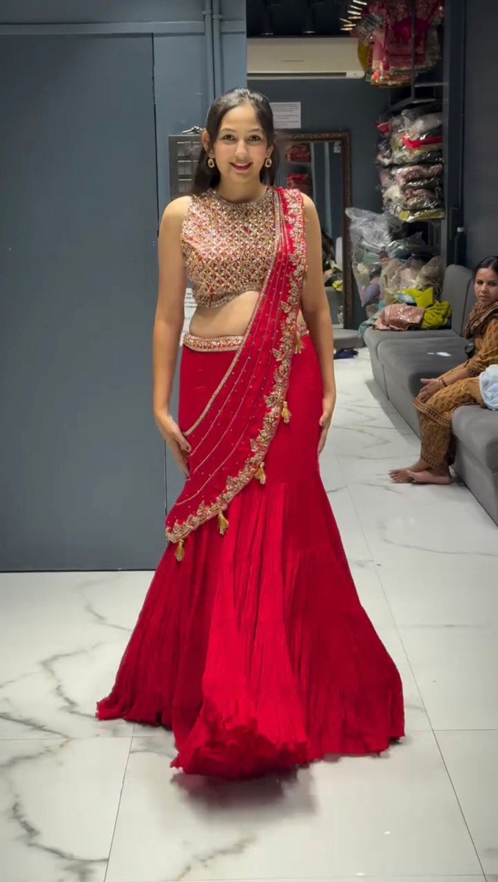 Gulbahaar Glow Reday to wear Wedding Glamour Lehenga Saree