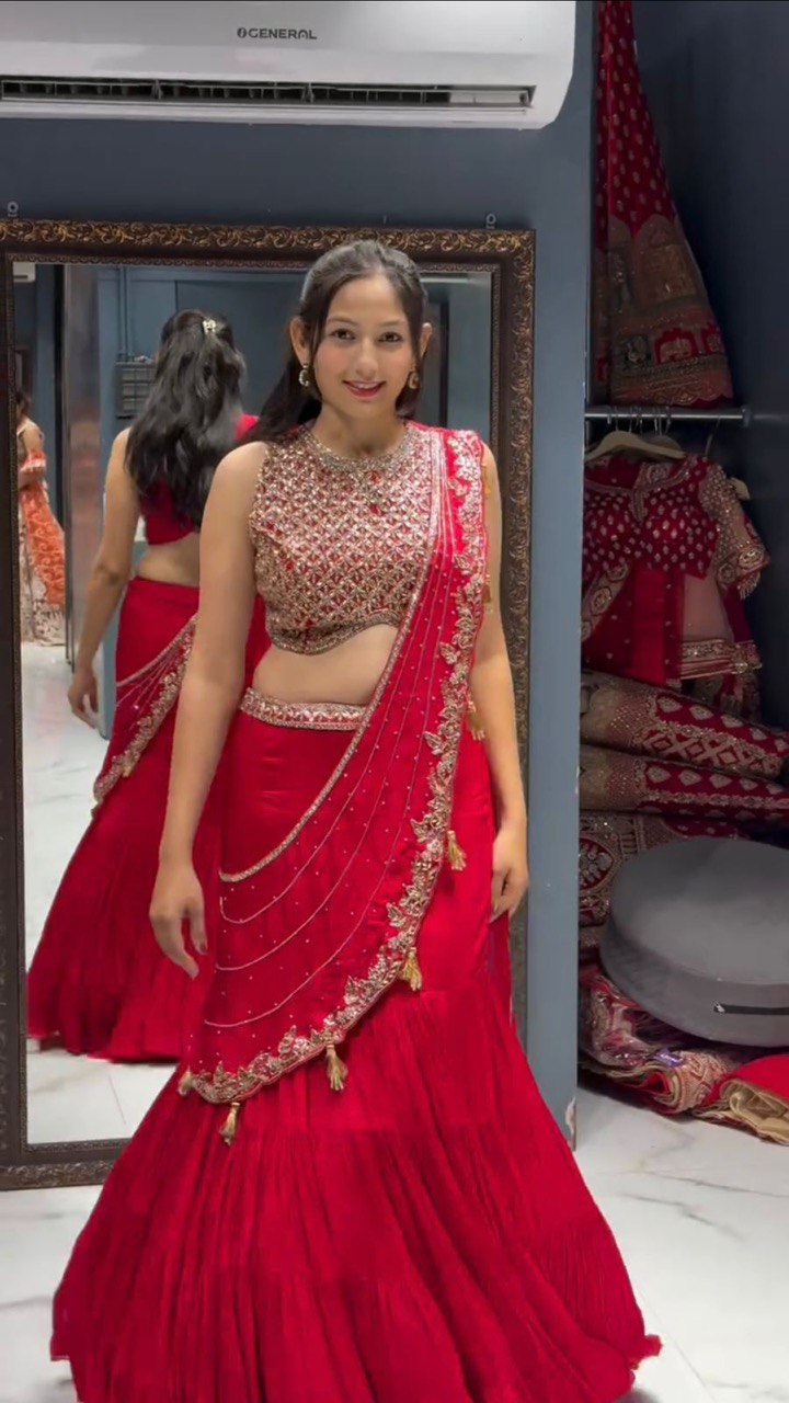 Gulbahaar Glow Reday to wear Wedding Glamour Lehenga Saree