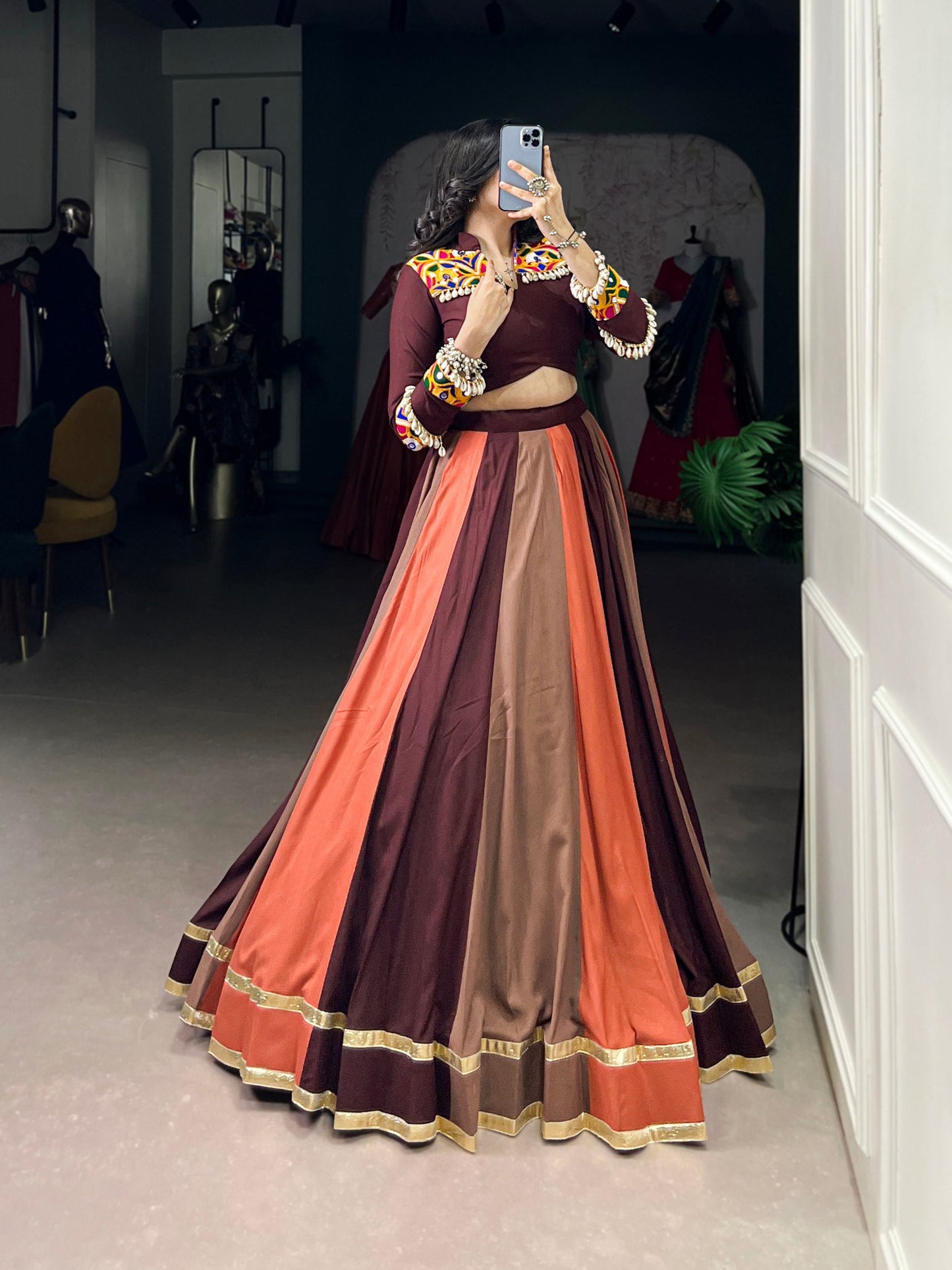 Festival Bloom Sunset Inspired Tones Lehenga Set