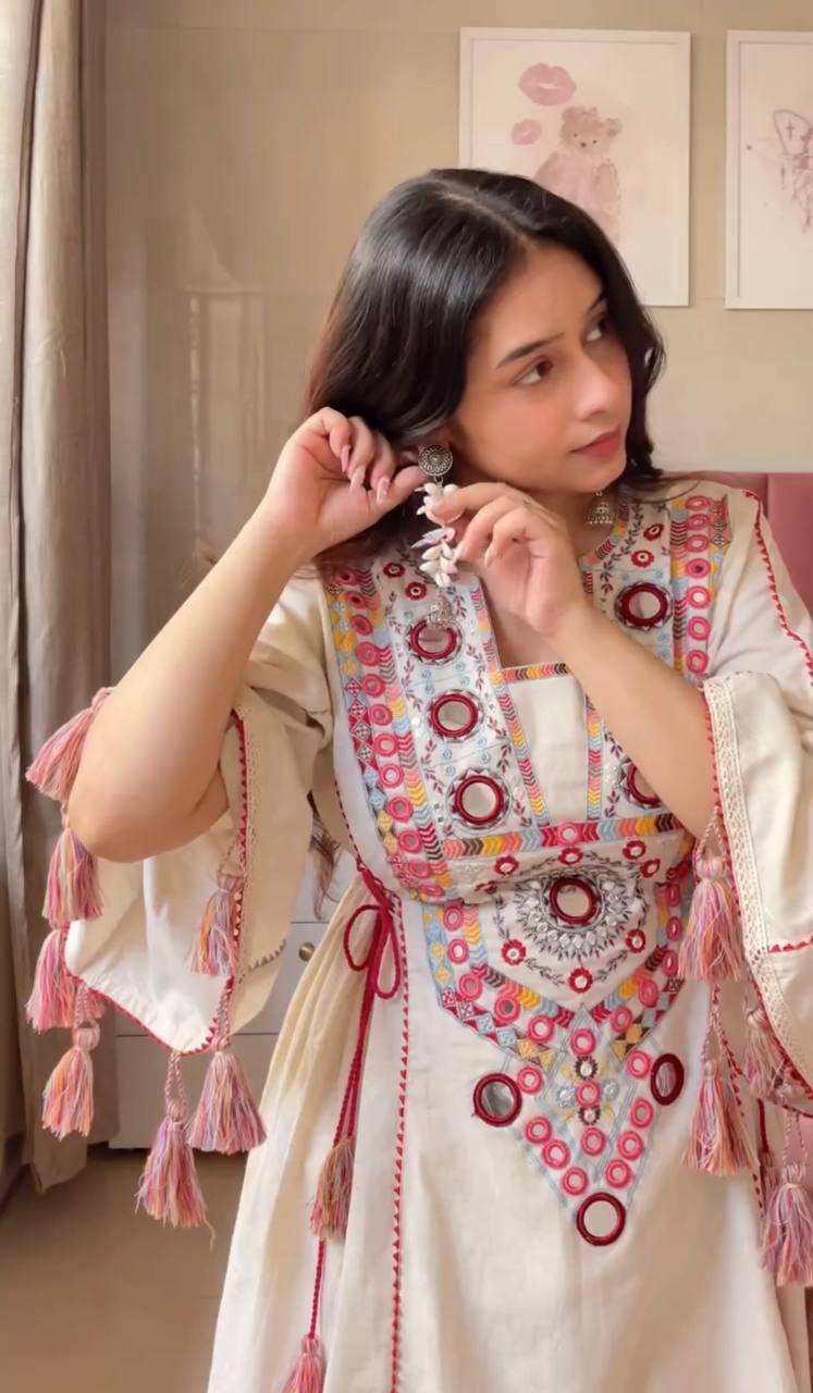 Rakhi Special Premium Designer Pure Cotton Kurta with Palazzo
