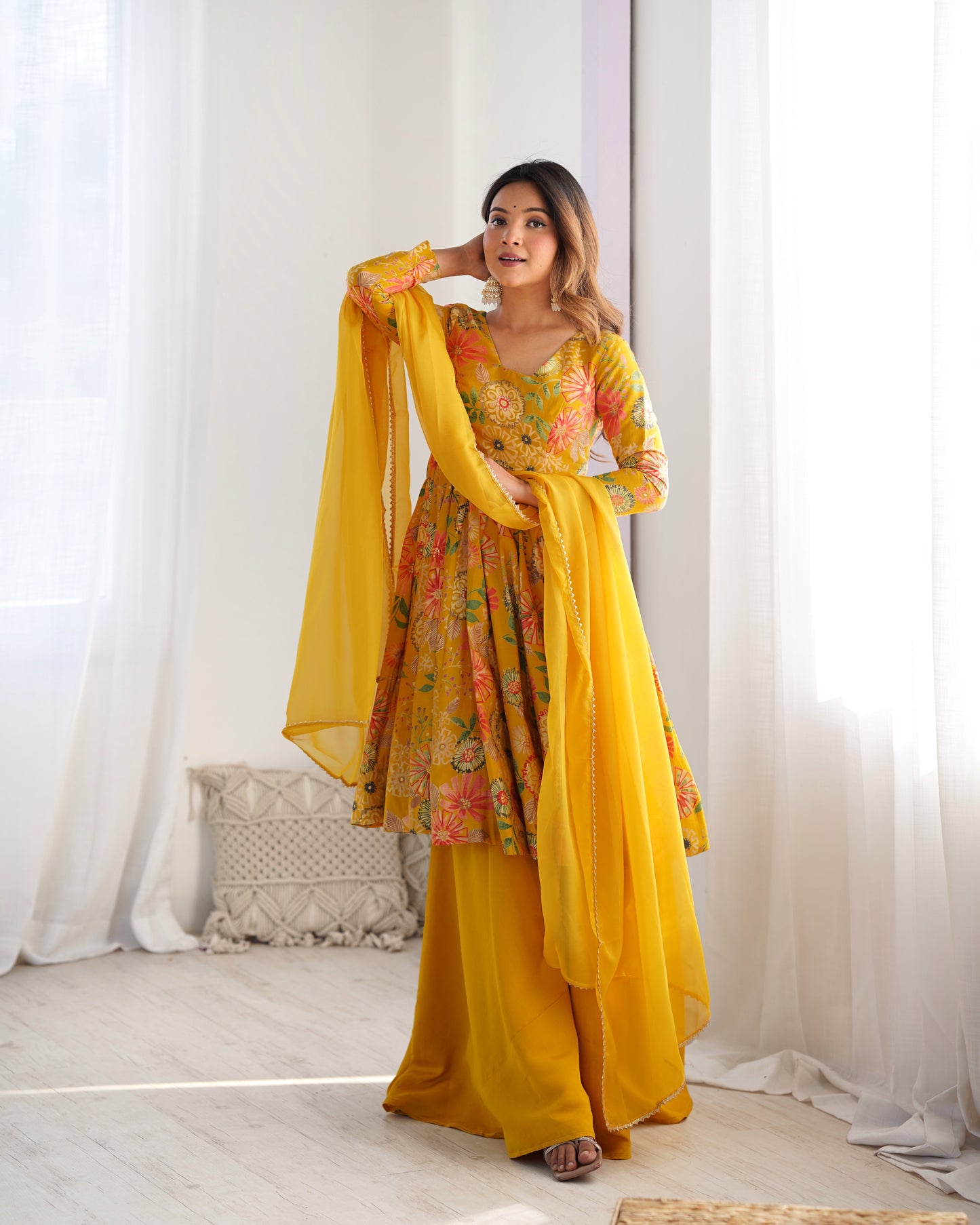 Heavenly Charm of Vibrant Traditions kurta palazzo set