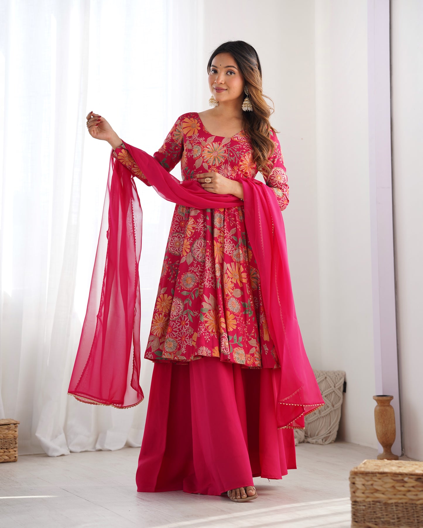 Heavenly Charm of Vibrant Traditions kurta palazzo set