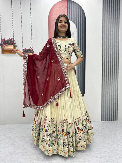Butterfly Bliss Ensemble Tissue Silk Lehenga Choli