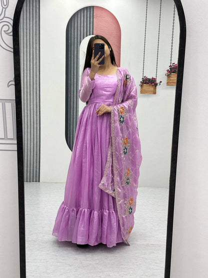 Tarini Designner Festival Embroidered Gown