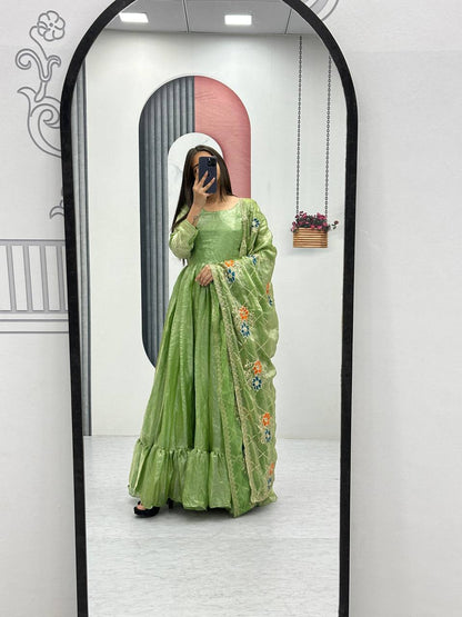 Tarini Designner Festival Embroidered Gown