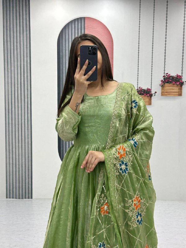 Tarini Designner Festival Embroidered Gown