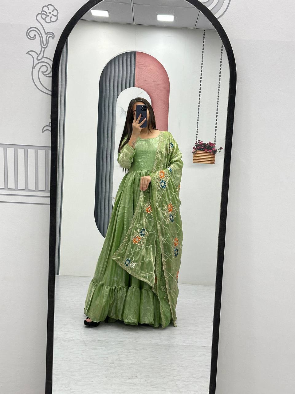 Tarini Designner Festival Embroidered Gown