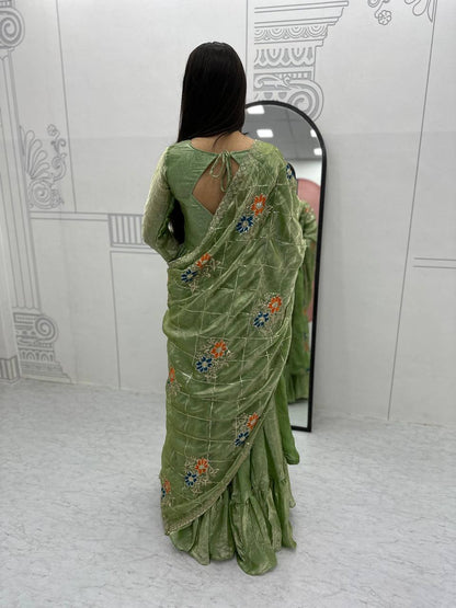 Tarini Designner Festival Embroidered Gown