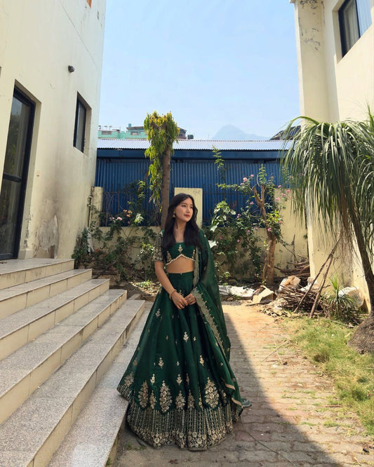 Crimson Grace Varnika’s Royal Bloom Lahenga Set