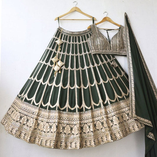 Designer Green Lehenga for Weddings and Celebrations