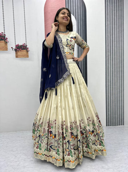 Butterfly Bliss Ensemble Tissue Silk Lehenga Choli