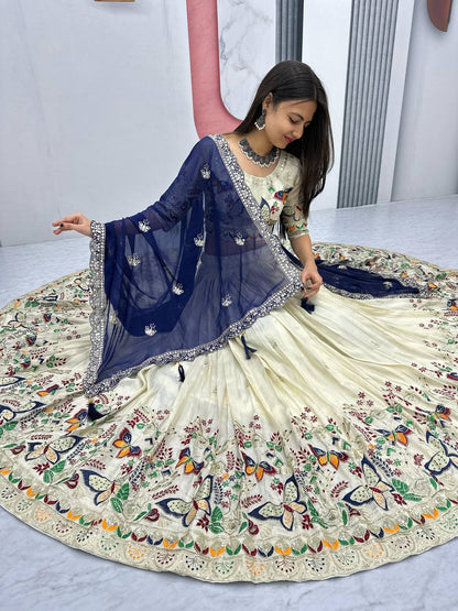 Butterfly Bliss Ensemble Tissue Silk Lehenga Choli