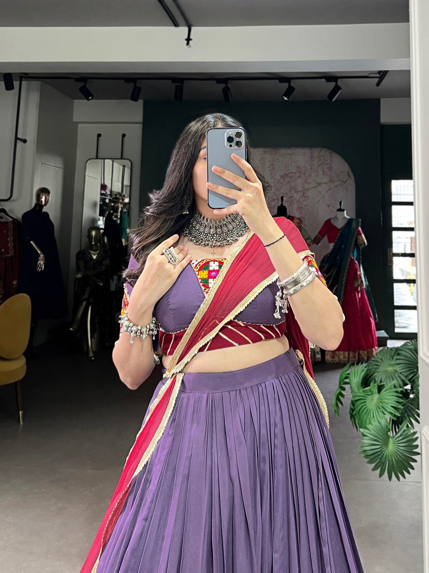 Baadal Banarasi Festive Purple Ensemble with Traditional Touch Elegance Lehenga Choli