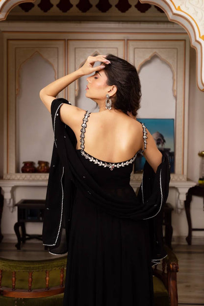 Mehrunisa  Nazaakat  Midnight Magic  Black Anarkali Set