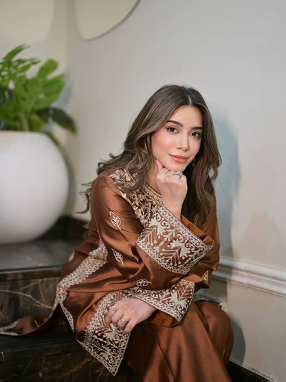 Mahira Royal Heavy Embroidered Kurta Palazzo Set