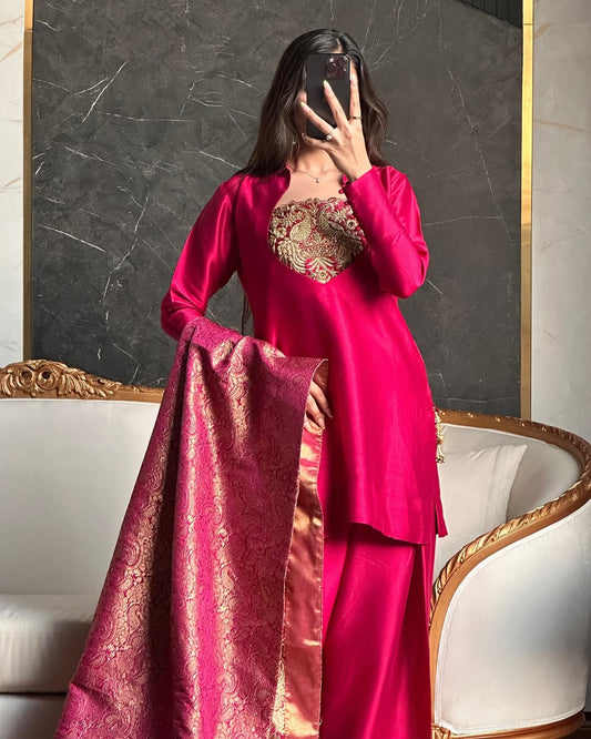 Meher Designer Embroidery Sharara Suit