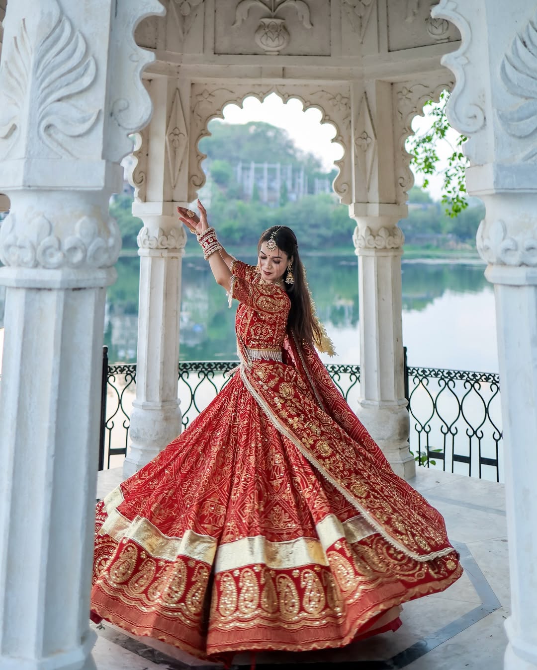 Raasrang Royal Zari Embroidered Navratri Lehenga Set