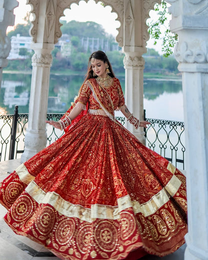 Raasrang Royal Zari Embroidered Navratri Lehenga Set