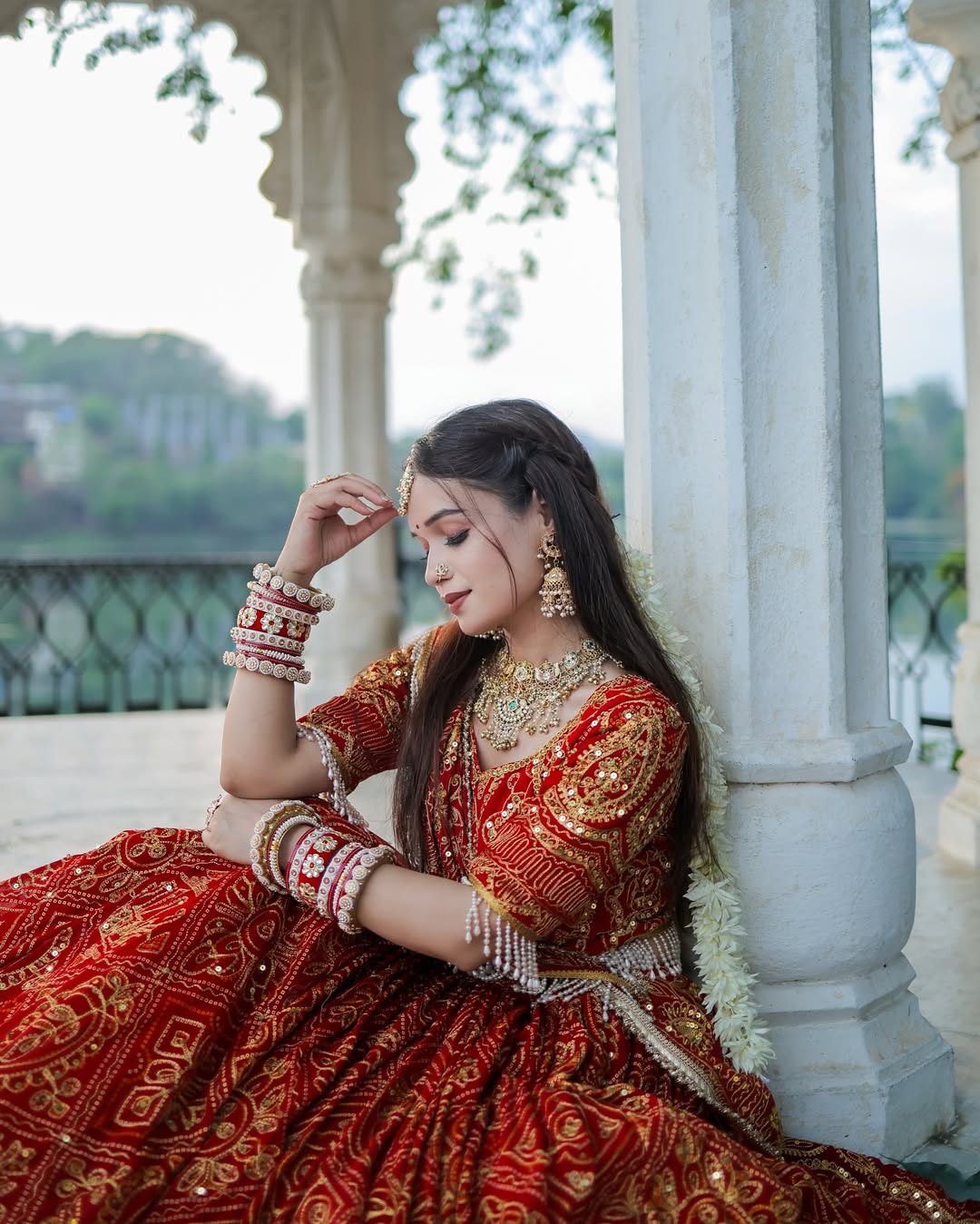 Raasrang Royal Zari Embroidered Navratri Lehenga Set