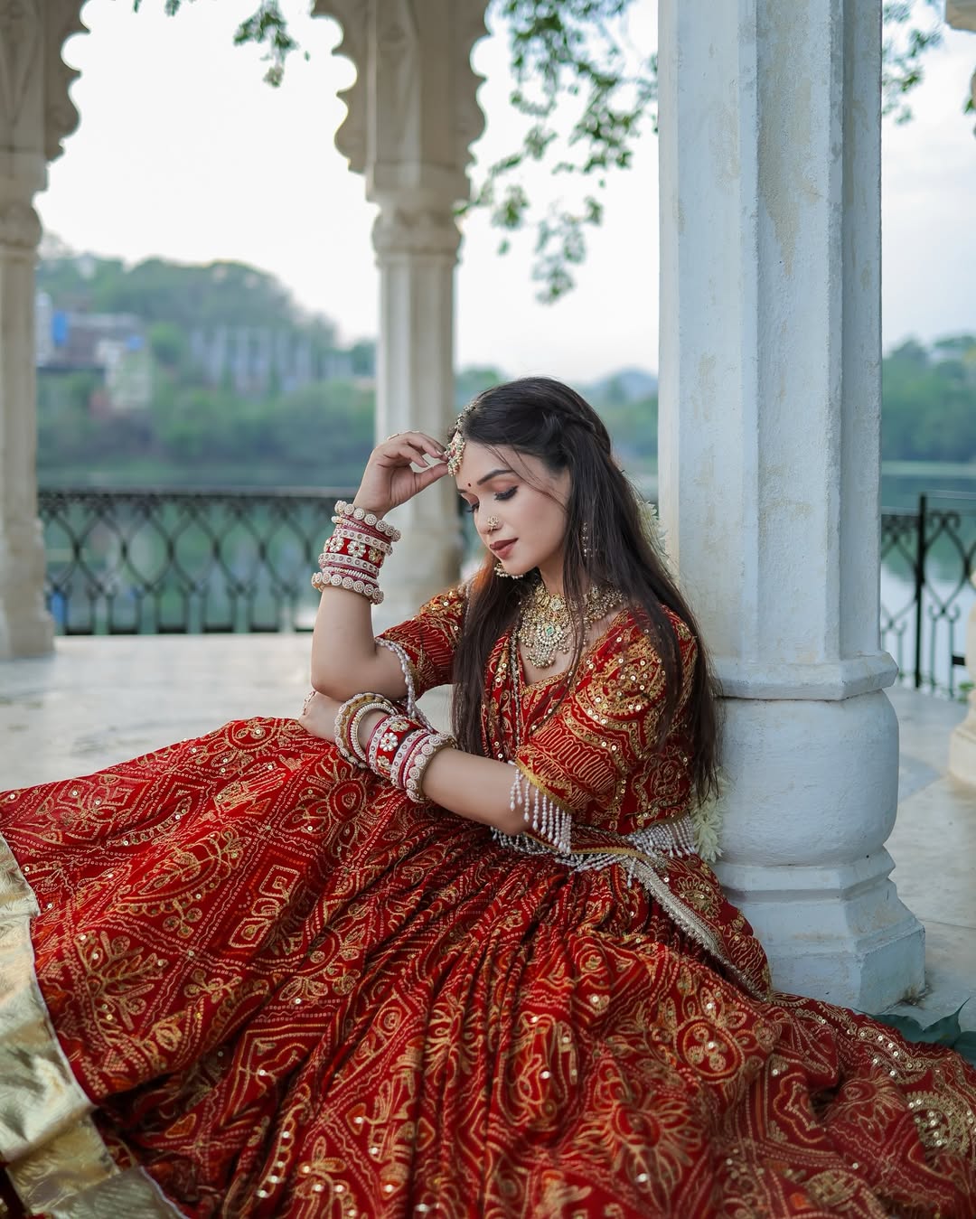 Raasrang Royal Zari Embroidered Navratri Lehenga Set
