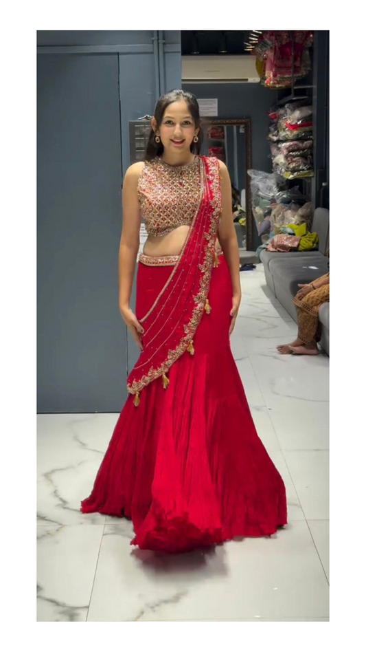 Gulbahaar Glow Reday to wear  Wedding Glamour Lehenga Saree