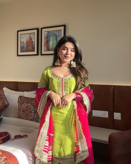 Khwahish Neon Sharara Set