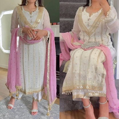 New Designer Party Wear Long Pakistani  Suit In Fancy Style LM-1213