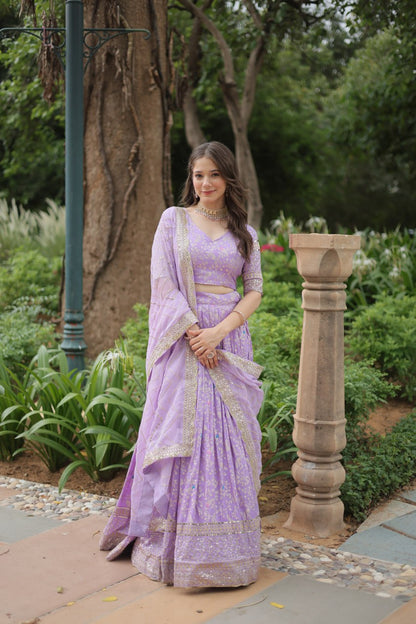 Attractive Lehenga Choli for Wedding with Resham Zari Work
