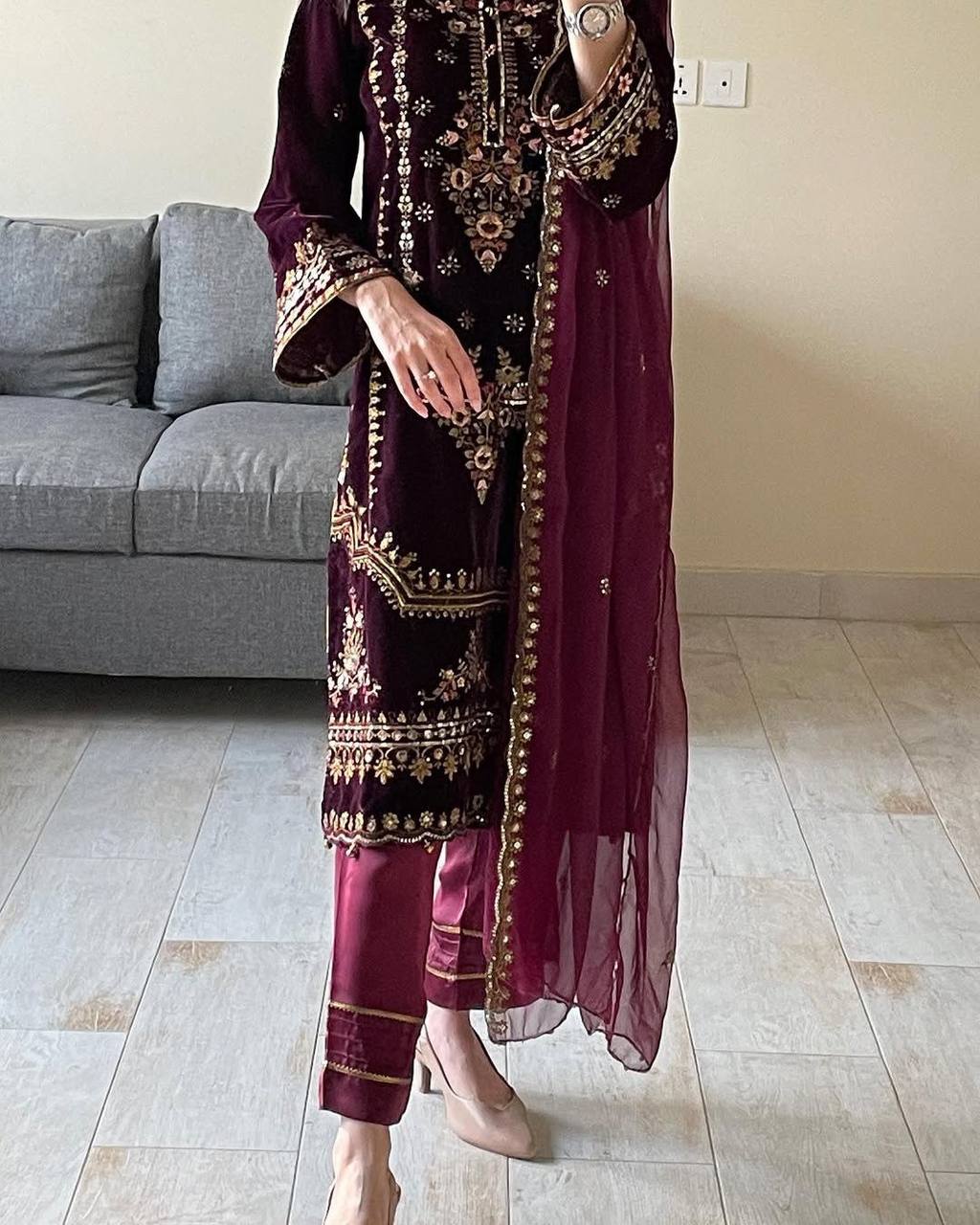 Velvet Heritage Traditional Splendor Suit Set