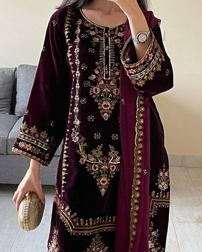 Velvet Heritage Traditional Splendor Suit Set