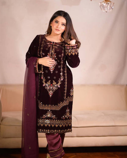 Velvet Heritage Traditional Splendor Suit Set