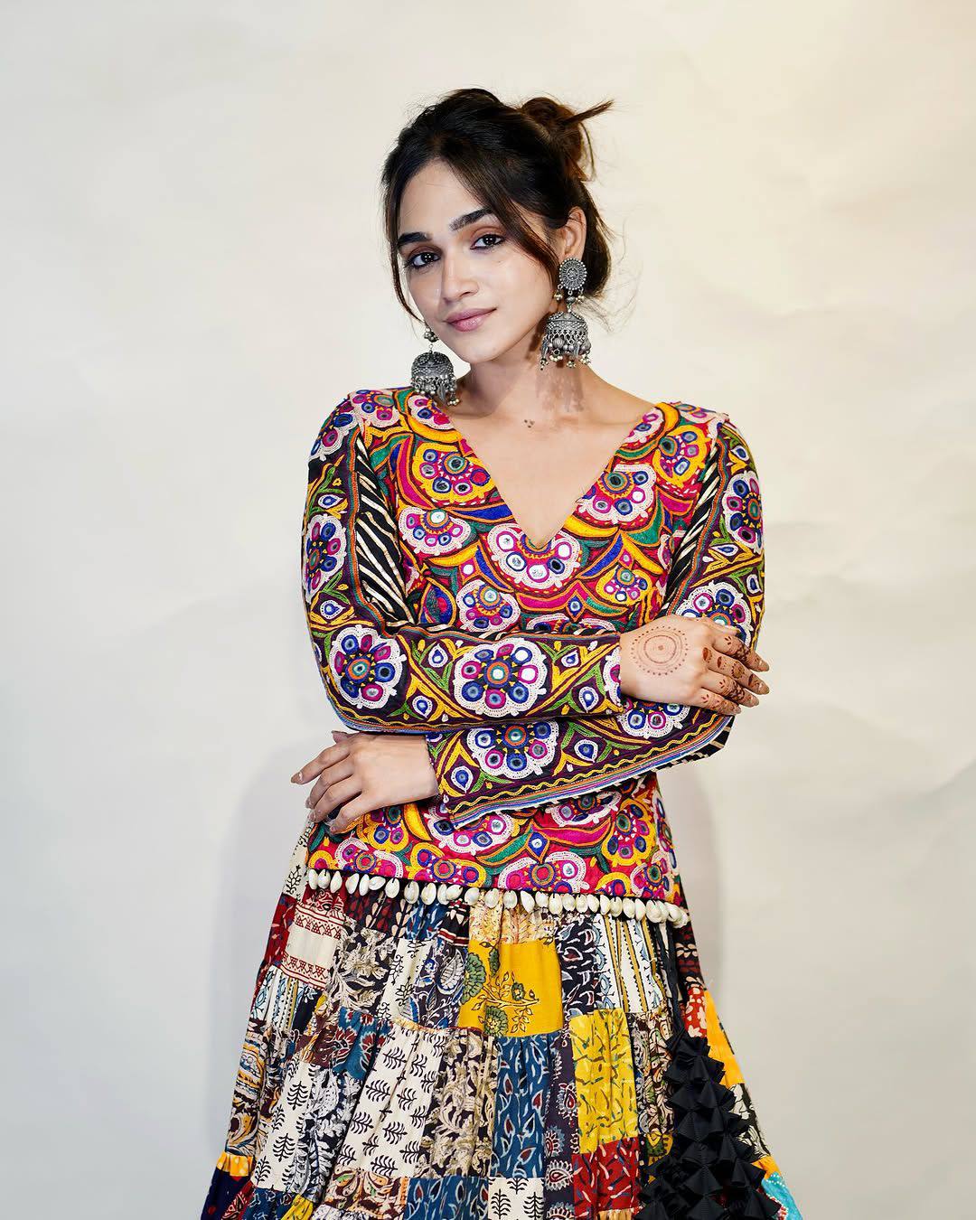 Kashvi Multicolor Handcrafted Patchwork Navratri Lehenga
